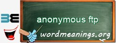 WordMeaning blackboard for anonymous ftp